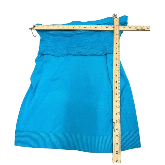 NEW Cable & Gauge Bright Blue Off the Shoulder Knit Blouse Women’s Size Large - Picture 8 of 8